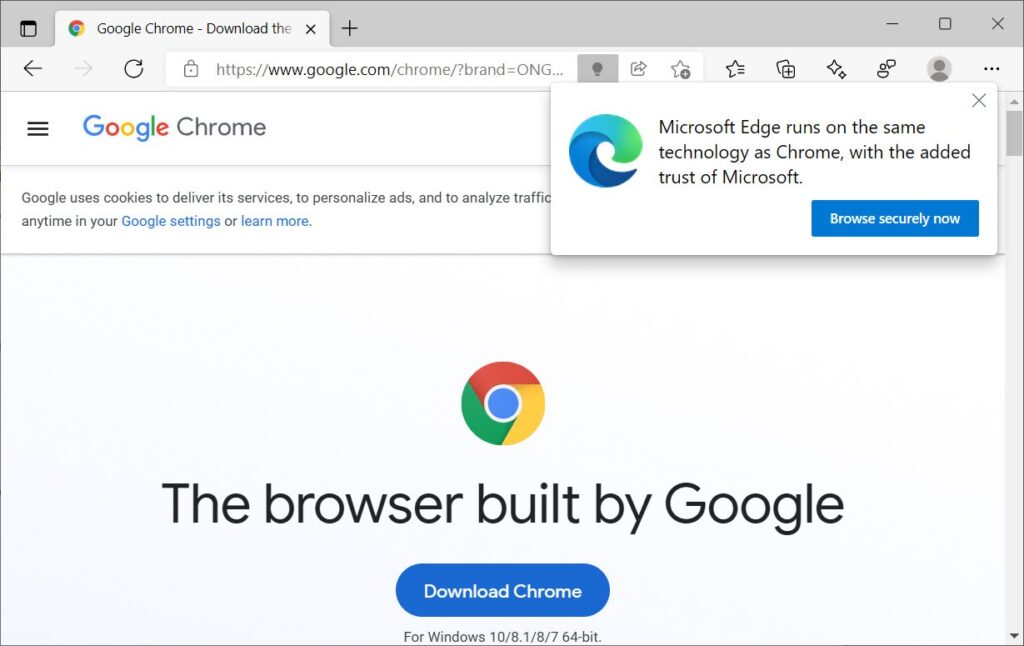 microsoft edge chrome notification