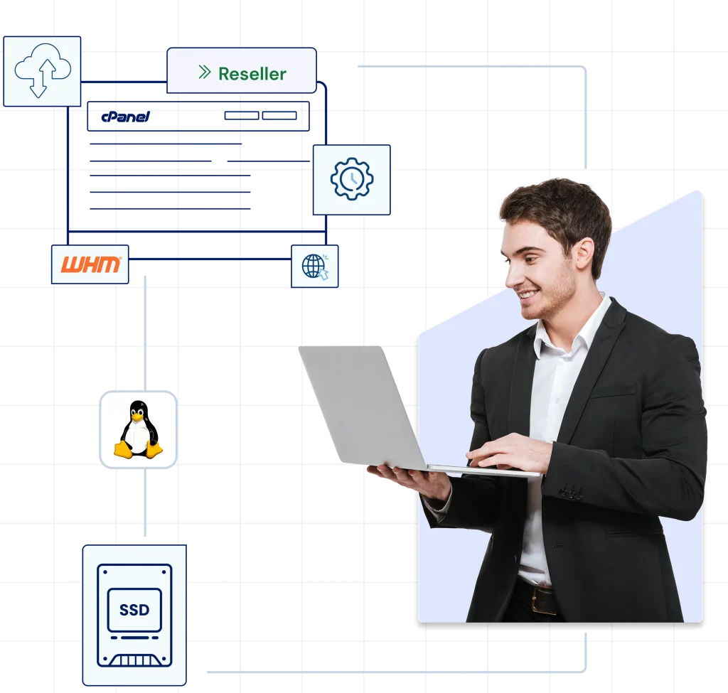 Linux Reseller Hosting Hero Graphic
